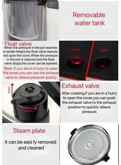 9L Stainless Steel Multifunctional Electric Pressure Cooker Rice Cooker WTR-9007 1350W