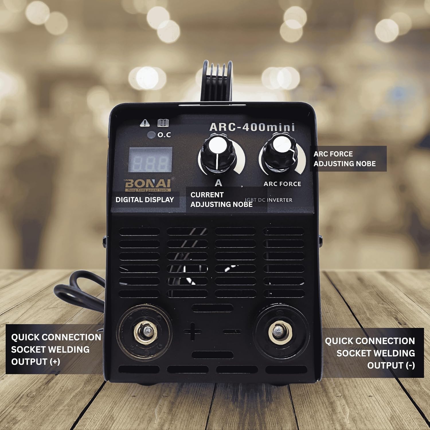 Bonai ARC-400 Mini Inverter Welder 220-240V | Portable MMA Welding Machine | IGBT DC Inverter 20-105A | Lightweight, Energy-Saving, Complete Welding Kit, BN-HK87