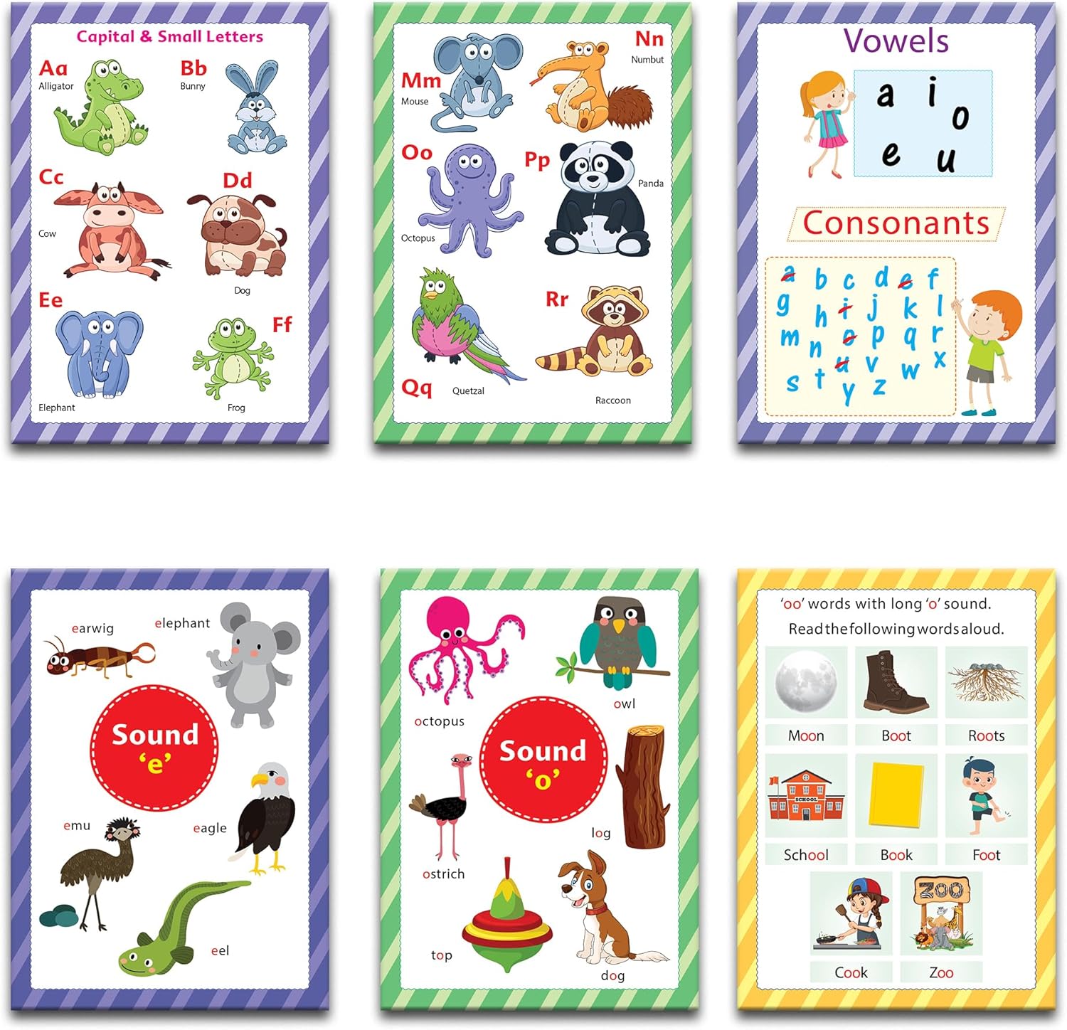Flash Cards - Set of 2 Flash Cards for Kids - Alphabet, and Numbers