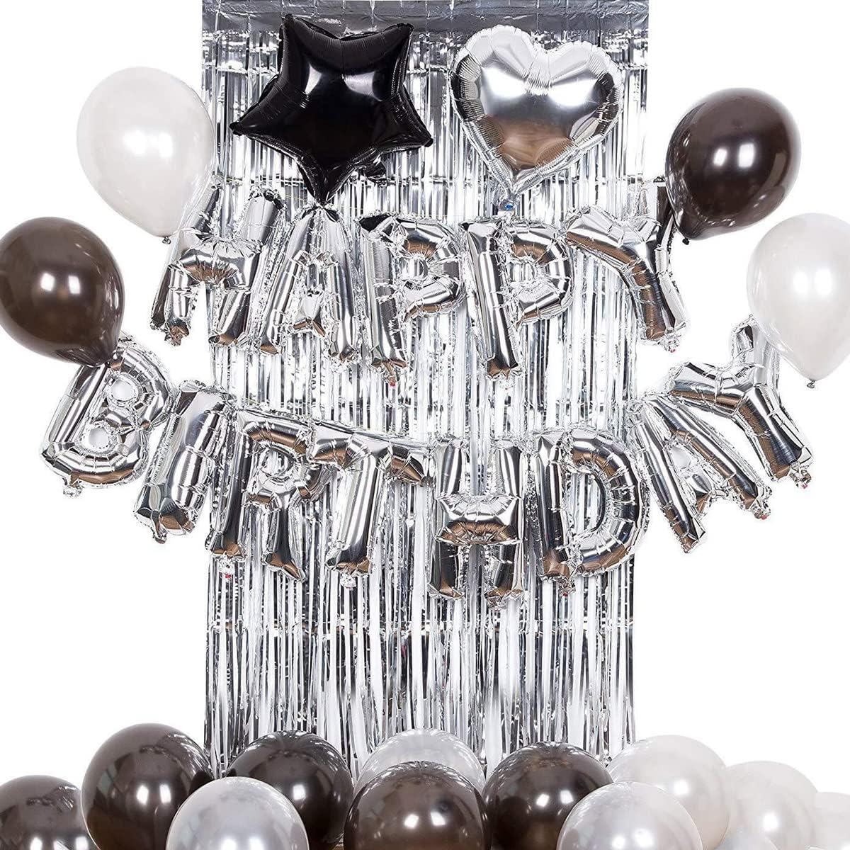 ستارة خلفية من رقائق الفضة من ECVV، ستائر مزينة بشراشيب من رقائق معدنية لامعة، مقاس 3.28×6.56 قدم، ستائر من رقائق معدنية لامعة لحفلات أعياد الميلاد والزفاف