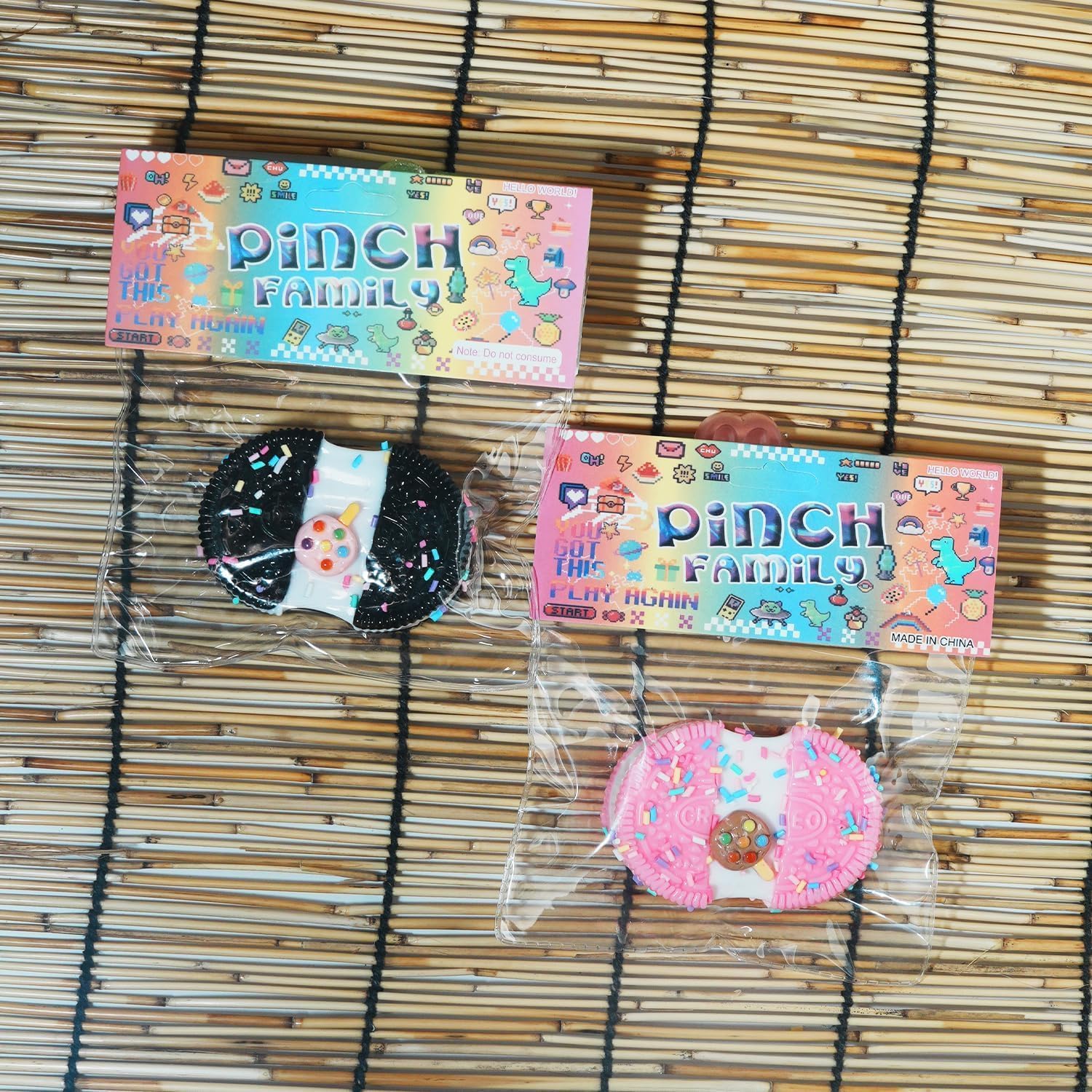 BEYTOR® 4pcs Handmade Soft Biscuit Squishy Silicone Stress Relief Squishy Toy Cute Novelty Cookie Squishy for Stress and Anxiety Relaxing Toy for Adults/boys/girls Ideal for Stress Relie