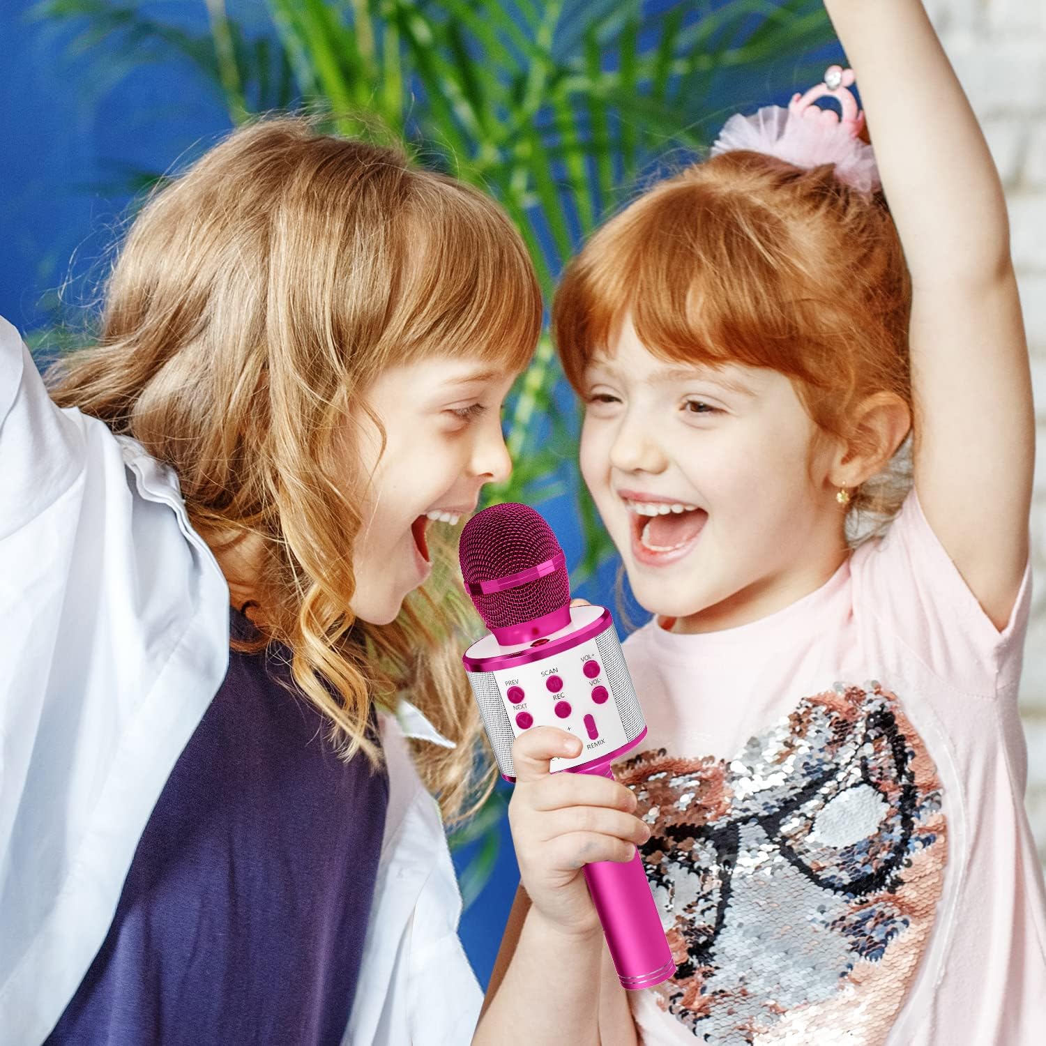 ميكروفون GIFTMIC للأطفال للغناء، ميكروفون كاريوكي لاسلكي يعمل بالبلوتوث للبالغين، جهاز كاريوكي محمول باليد، ألعاب للأولاد والبنات هدية لحفلات أعياد الميلاد (أرجواني)