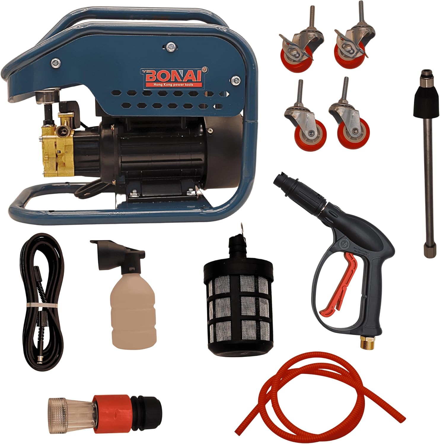 BONAI BN-HK70 High Pressure Washer 3000W | 300 Bar Power Washer | 8.5L/min Flow | Self-Priming, Auto Stop, Overheat Protection | Car, Patio, Driveway & Garden Cleaning Machine
