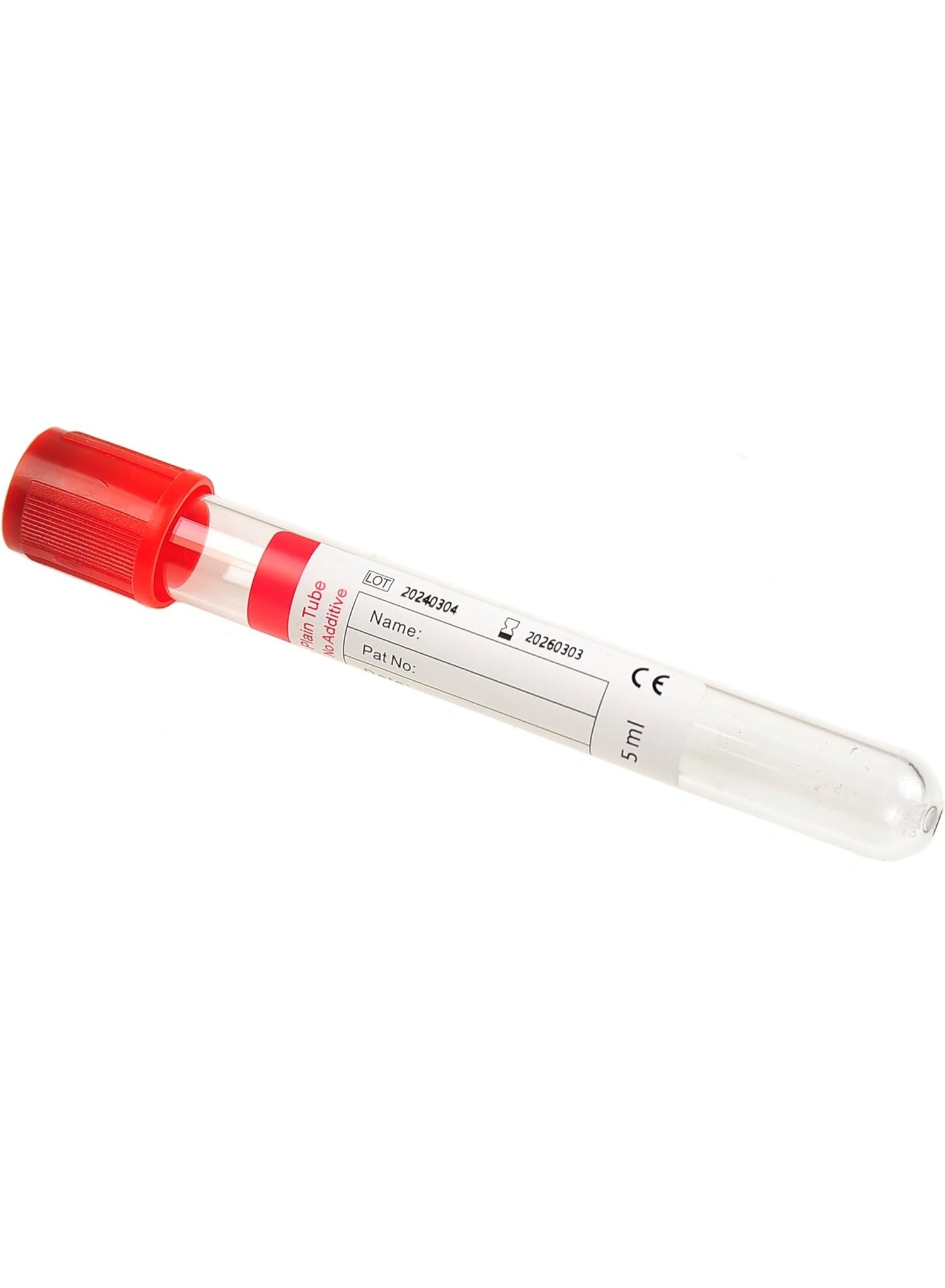 SKYLINE Lab Vacuum Blood Collection Tubes 3ml Red 100CS