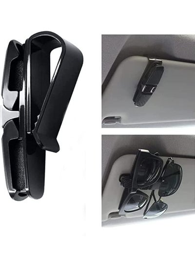 2 Pieces Sun Glasses Holder Clip Hanger for Car Sun Visor Mount Ticket Card Clip Sun Glasses and Eye Glasses Double-End Clip Holder for your Car 180° Rotational Glasses Holder