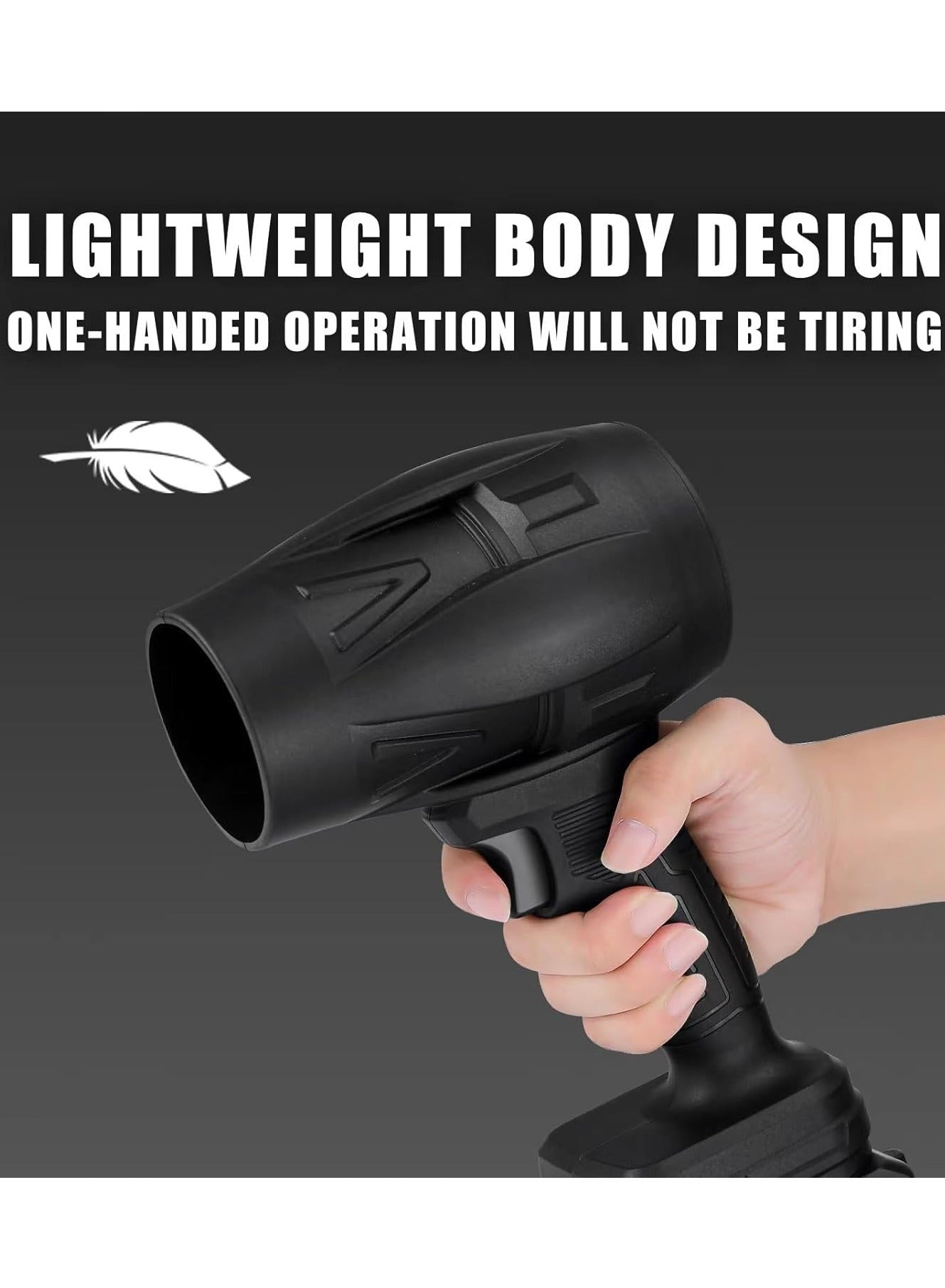 Powerful Cordless Leaf Blower, Mini Handheld Dust Blower with 3000mAh Battery, High-Speed Turbo Air Blower for Keyboard, Car, Outdoor and Home Cleaning