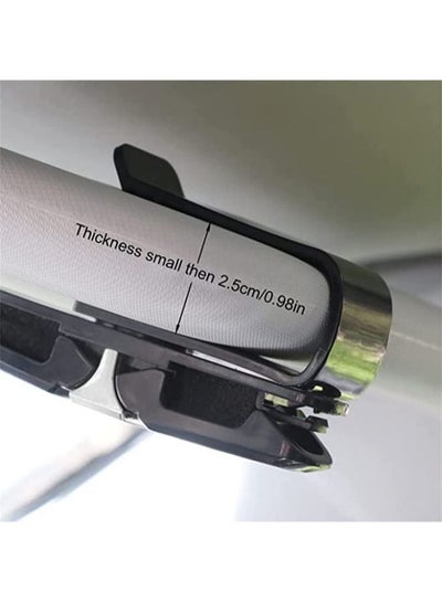 2 Pieces Sun Glasses Holder Clip Hanger for Car Sun Visor Mount Ticket Card Clip Sun Glasses and Eye Glasses Double-End Clip Holder for your Car 180° Rotational Glasses Holder