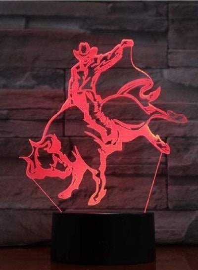 Spanish Style Led Night Light for Bullfighting Decorative Lamp for Bedroom Office Room Unique Gift for 3D Bullfighter Lamp
