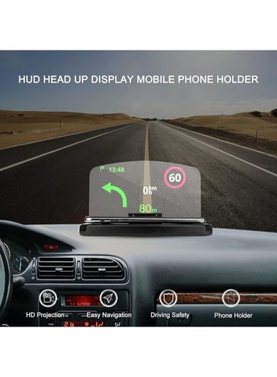 Hud سيارة الهاتف الملاحة قوس شاحن لاسلكي HUD رئيس يصل عرض حامل هاتف المحمول لتحديد المواقع والملاحة سرعة السيارة العارض
