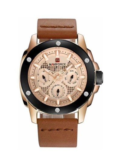 Men's Water Resistant Analog Watch NF9116 - 45 mm - Brown