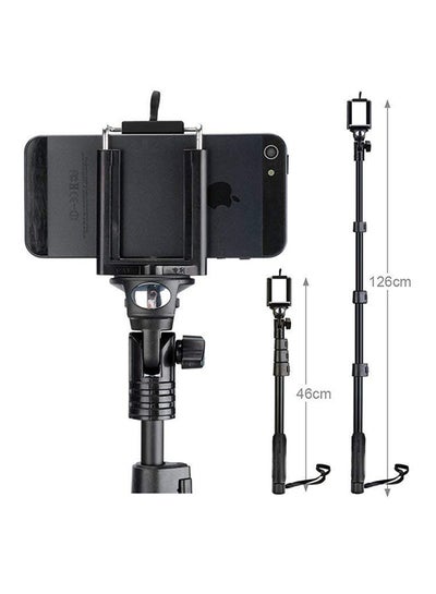 Bluetooth Monopod Selfie Stick Black