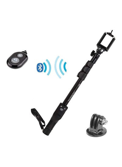 Bluetooth Monopod Selfie Stick Black