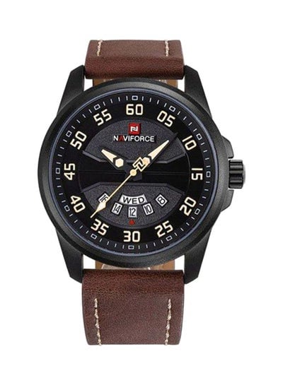 men Leather Analog Watch WT-NF-9124-BR