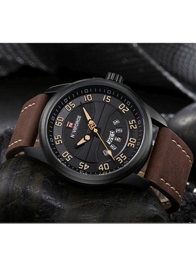 men Leather Analog Watch WT-NF-9124-BR