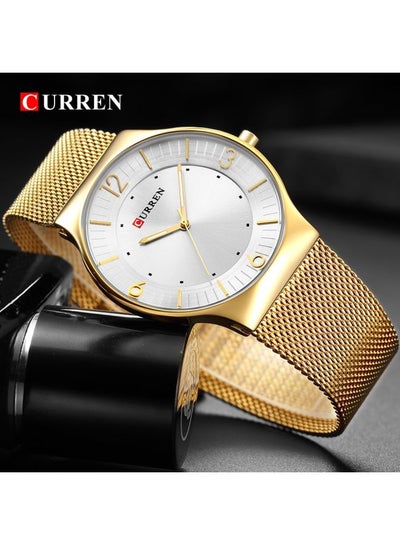 Men's Water Resistant Analog Watch 8304 - 37 mm - Gold
