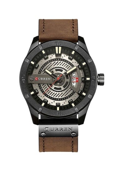 Men's Water Resistant Analog Watch 8301 - 45 mm - Brown