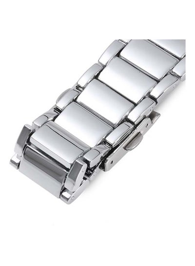 ساعة بعقارب مقاومة للماء ستانلس ستيل WT-CU-8106-SW للرجال - 40 ملم - فضي
