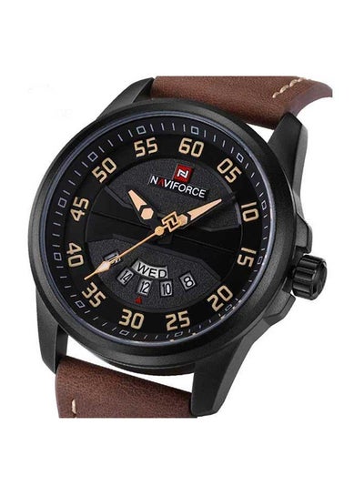 men Leather Analog Watch WT-NF-9124-BR#D1