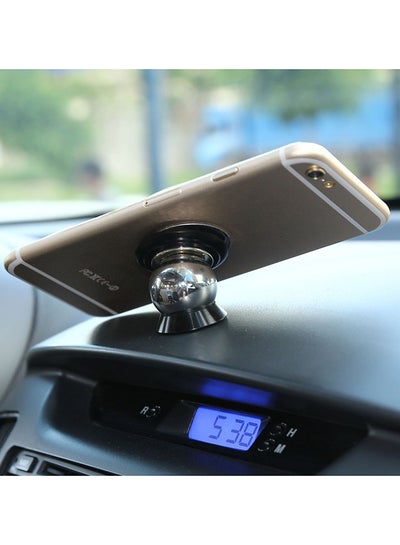 360-Degree Rotatable Magnetic Car Phone Mount Black/Silver