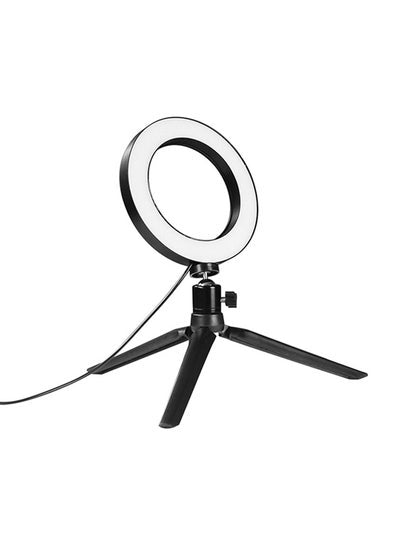 Ring Light Tripod Mount Live Broadcast Dual Phone Bracket Black