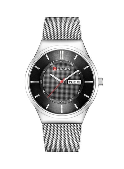 Men's Water Resistant Analog Wrist Watch 8311 - 36 mm -Silver