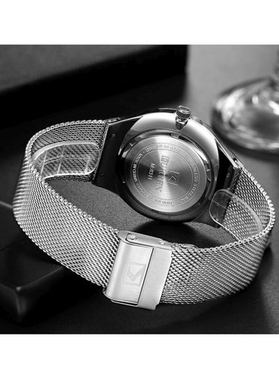 Men's Water Resistant Analog Wrist Watch 8311 - 36 mm -Silver