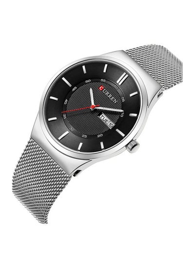 Men's Water Resistant Analog Wrist Watch 8311 - 36 mm -Silver
