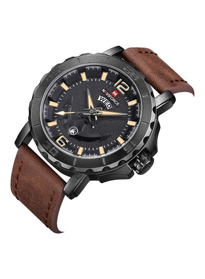men Leather Analog Watch 9122 B-Y-D.BN