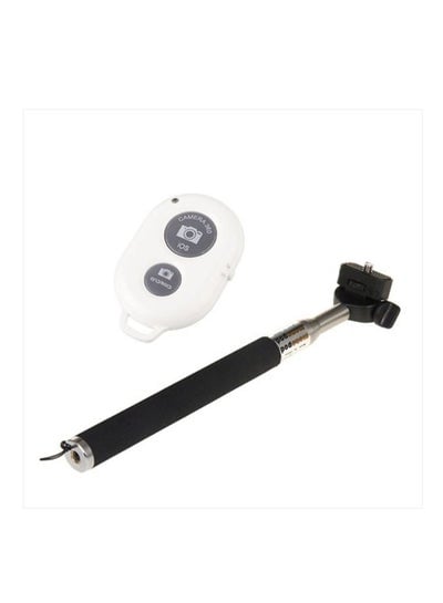 Monopod Selfie Stick With Bluetooth Remote Control Black