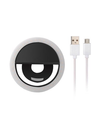 Led Ring Selfie Light For Enhancing Photography For Ios, Android Phone Black