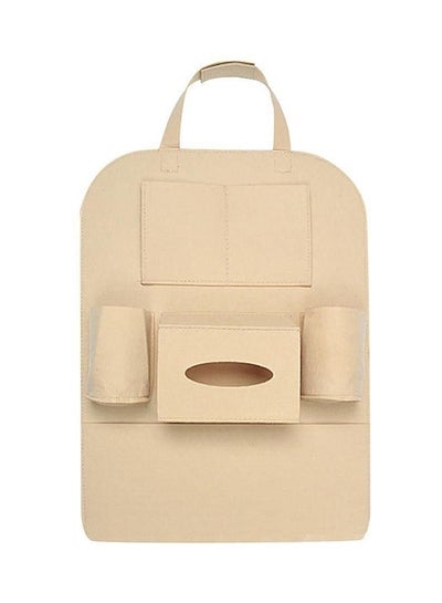 Auto Car Back Seat Organizer Holder Beige