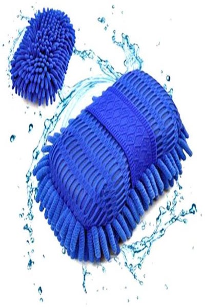 Thickened chenille car wash cleaning decontamination multi-purpose coral sponge block