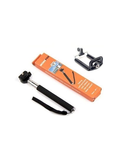 Monopod Handheld Camera Extender With Mobile Adaptor Black/Silver