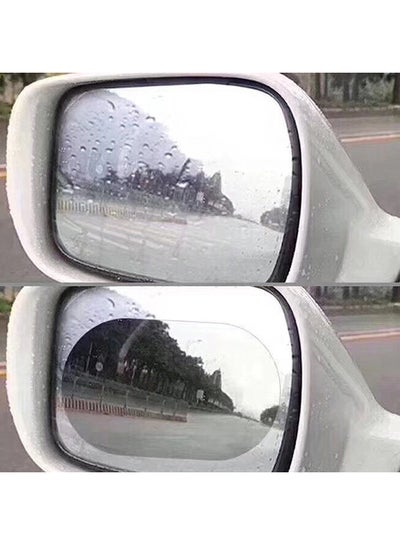 قطعتان من غشاء مرآة الرؤية الخلفية للسيارة مضاد للضباب