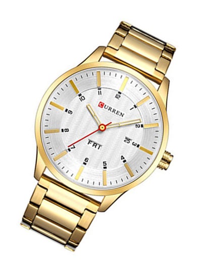 ساعة أنالوج معدنية للرجال 8316 - 45 ملم - ذهبي