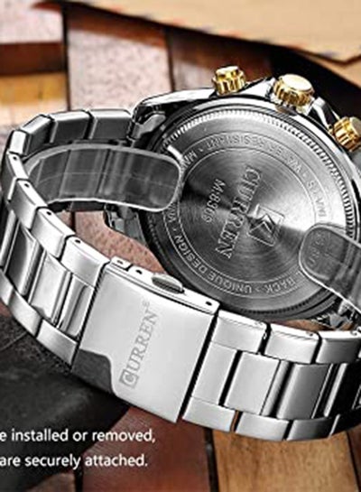 ساعة أنالوج معدنية للرجال 8309 - 48 ملم - أسود