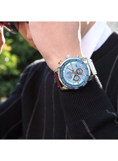ساعة كرونوغراف من الجلد الصناعي للرجال 8291-02