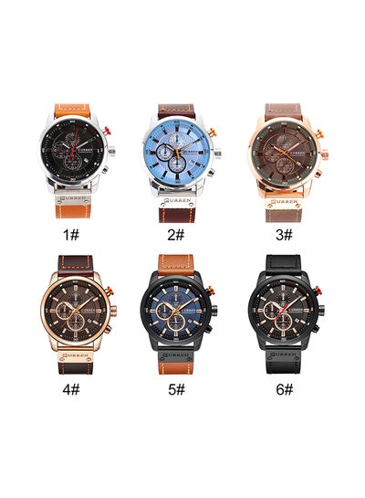 ساعة كرونوغراف من الجلد الصناعي للرجال 8291-02