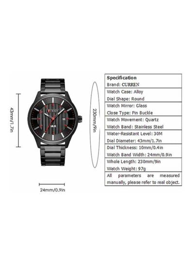 Men's Water Resistant Analog Watch 8316