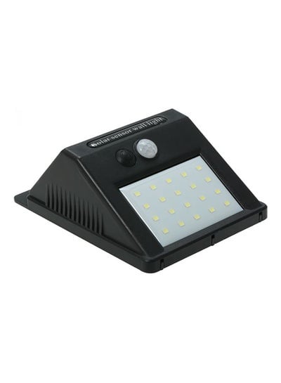 20-LED Waterproof Solar Powered Motion Sensor Wall Light Black/White 5 x 10cm