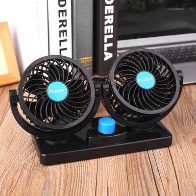 مروحة تبريد دوارة برأس مزدوج 360 درجة