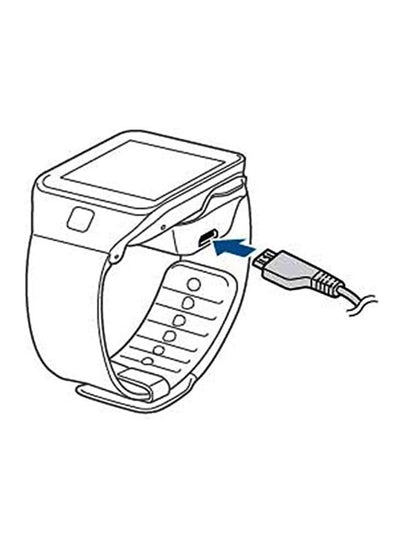 قاعدة شحن USB لجهاز سامسونج جالاكسي جير 2 R380 باللون الأسود