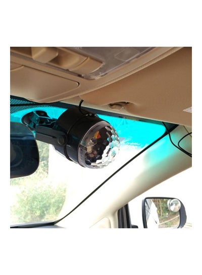 كرة ديسكو LED مضيئة أسود/شفاف 15x10x10 سم