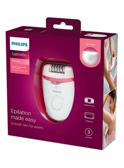 Satinelle Essential Corded Compact Epilator BRE255/00, 2 Years Warranty White