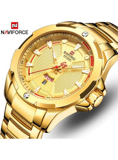 Men's Water Resistant Analog Watch NF9161 - 45 mm - Gold