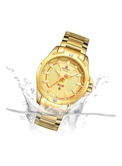 Men's Water Resistant Analog Watch NF9161 - 45 mm - Gold