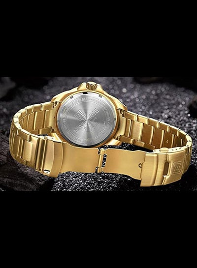 Men's Water Resistant Analog Watch NF9161 - 45 mm - Gold