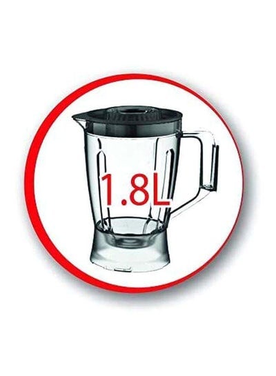 EASY FORCE  Food Processor Easy To Use Ideal For Beginners 6 Attachments Over 25 Different Functions 2.4 L 800 W FP247127 White/Clear