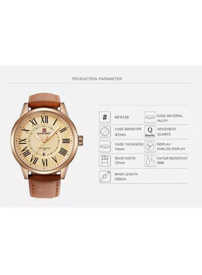 Men's Water Resistant Analog Watch NF9126