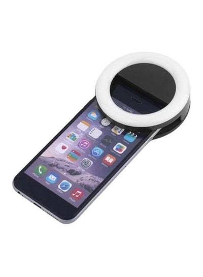 LED Flash Ring Shape Selfie Light Black